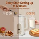 Nut Milk Maker, AlfaBot N2 Automatic Almond Milk Machine for Homemade Plant-Based Milk, Oat, Soy, Yogurt and Dairy Free Beverages, 35 OZ Soy Milk Maker with Delay Setting and Self Cleaning - 4