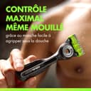 Gillette Labs Body + Intimate Rasoir Intime Homme, 4 Cartouches, Noir – Conçu pour le Rasage du Corps et du Pubis, Lames avec une Barre Anti-Poils Incarnés et Irritation, Manche Facile à Gripper - 5
