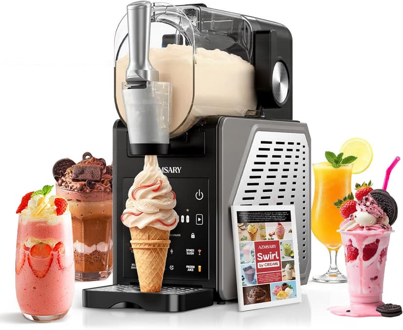 Slush Machine - 2.5L Slushie Machine No Ice Needed with LED Display, 6 Preset Programmes for Margaritas, Frappés, Milkshakes, One Button Operation (Sliver) - 1