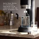 aarke Bouteille [uniquement compatible avec le carbonator PRO] en Verre pour Machine à Soda Carbonator Pro, détails en Acier, 80cl - 2