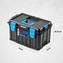 Högert Technik - HT7G501 Tool Box on Wheels, Load Capacity up to 50 kg, Practical and Spacious, Resistant to Damage, Dustproof, Robust ABS Clasps, Modular Construction - 5