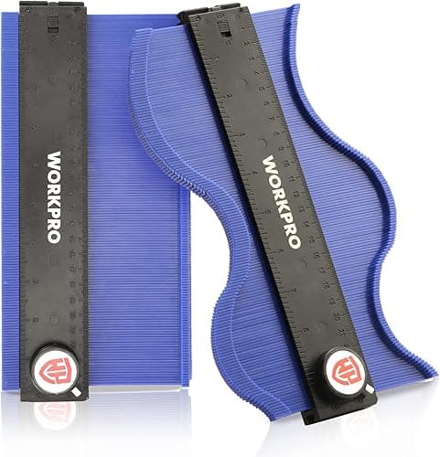 WORKPRO Jauge de Contour Connectable 25+25 cm, Duplicateur de Profil avec Verrouillage, Copie Précise des Formes Irrégulières, Outil de Traçage pour Menuiserie, Parquet, Moquette et Carrelage