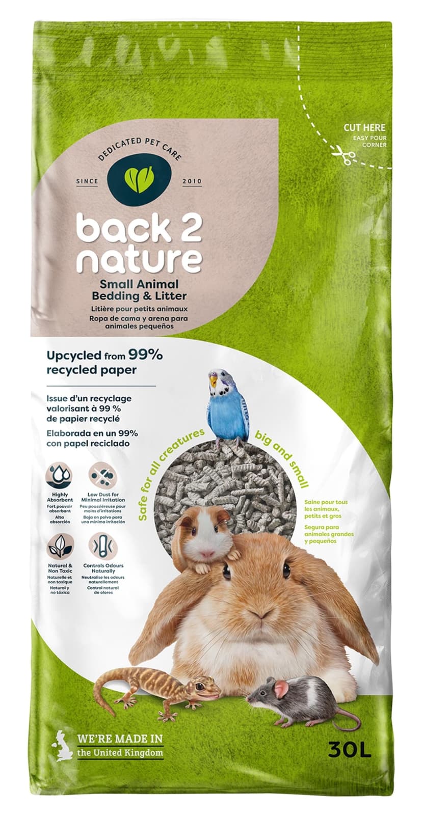 Back-2-Nature Small Animal Bedding and Litter, 30 L (Packaging may vary) - 1