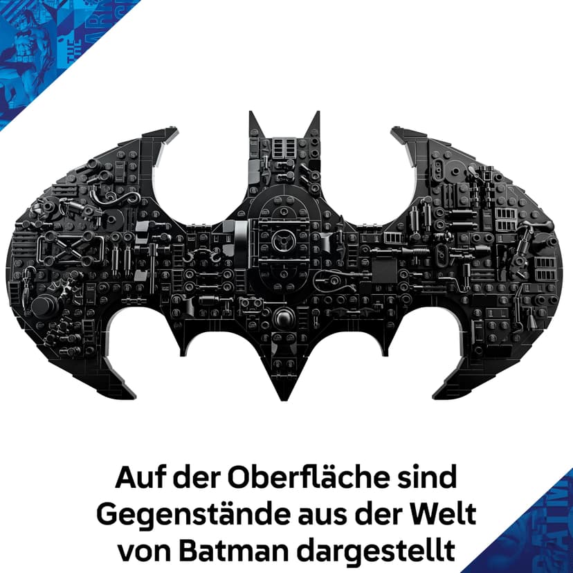 LEGO DC Batman Logo - Superhero Toy w/ 2 Collectible Minifigures - 3D DIY Wall Art or Room Decor - Gift Idea for 12+ Year Old Boys & Teenage Movie Fans - 76330 - 3