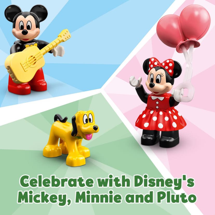 LEGO DUPLO | Disney Mickey & Minnie Birthday Train Toy for 2+ Year Old Girls & Boys - Educational Toys for Toddlers with Number Bricks & 3 Figures - Gift Idea - 10941 - 2