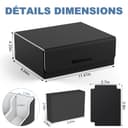 Mlikero Card Deck Case for Trading Cards 1800+, Leather Magnetic Closure Commander Storage Box Magic Card Protectors Fit for MTG and Sport Cards - 3