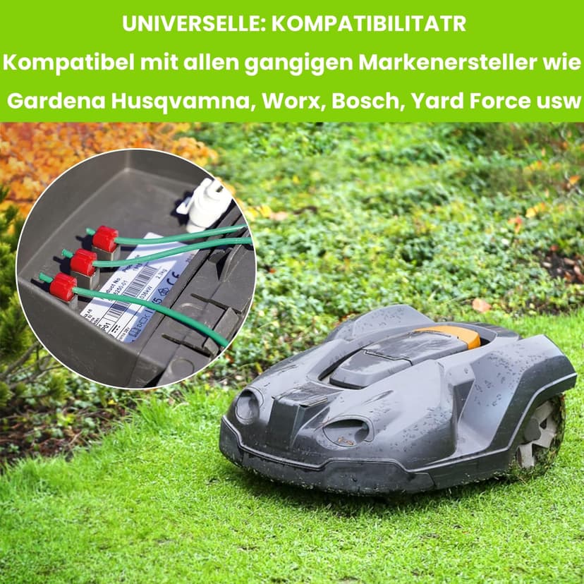 Pack of 20 Connection Terminals, Clip for Cable for Robotic Lawnmowers, Boundary Cable Charging Station, T-Branch Connector, Quick Connector, Power Thief Lawnmower e.g. Husqvarna, Gardena, Lawn Robot - 5