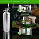 JAOGAUS Aquarium CO2 generator, 2 litre large stainless steel bottle, intelligent gas supply, indispensable for aquarium plant growth, Quick-connect design for easy installation - 5