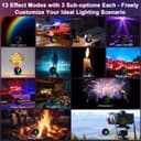 Lumière vidéo RVB, Robofun 80 LED avec batterie de 2500 mAh, CRI95+, petite lumière de caméra à intensité variable, 2700 K-7500 K, lumière photo compacte pour la prise de vue macro, la photographie de - 4