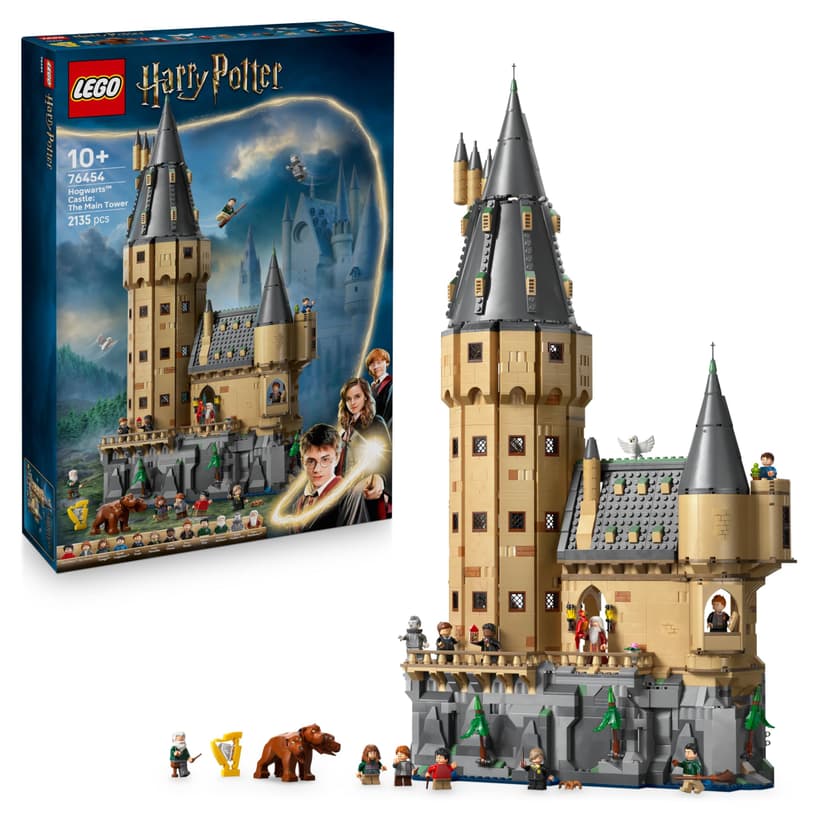 LEGO Harry Potter Hogwarts Castle: The Main Tower - Interactive Castle Toy with Modular Flying Key & Wizard Chess Rooms, plus 12 Minifigures - Gift for 10+ Year Old Boys, Girls & Adult Fans 76454 - 1