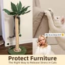 Fantasreen Scratching Post 84cm Cat Scratcher, Tall Scratching Posts for Indoor Cats with Toy and Interactive Ball Self Groomer for Kittens Adults Cats - 5
