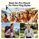 AMAZEAR Support magnétique pour DJI Osmo Pocket 4/3, Accessoire Pocket4/3, Adaptateur d'extension magnétique, Support de boîtier à succion Aimant sur Bureau, Surface Verticale, Ajustable à 180° - 5