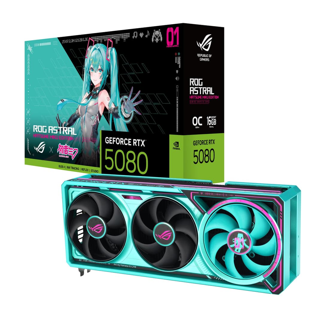 ASUS ROG Astral GeForce RTX 5080 16GB GDDR7 OC Hatsune Mi…
