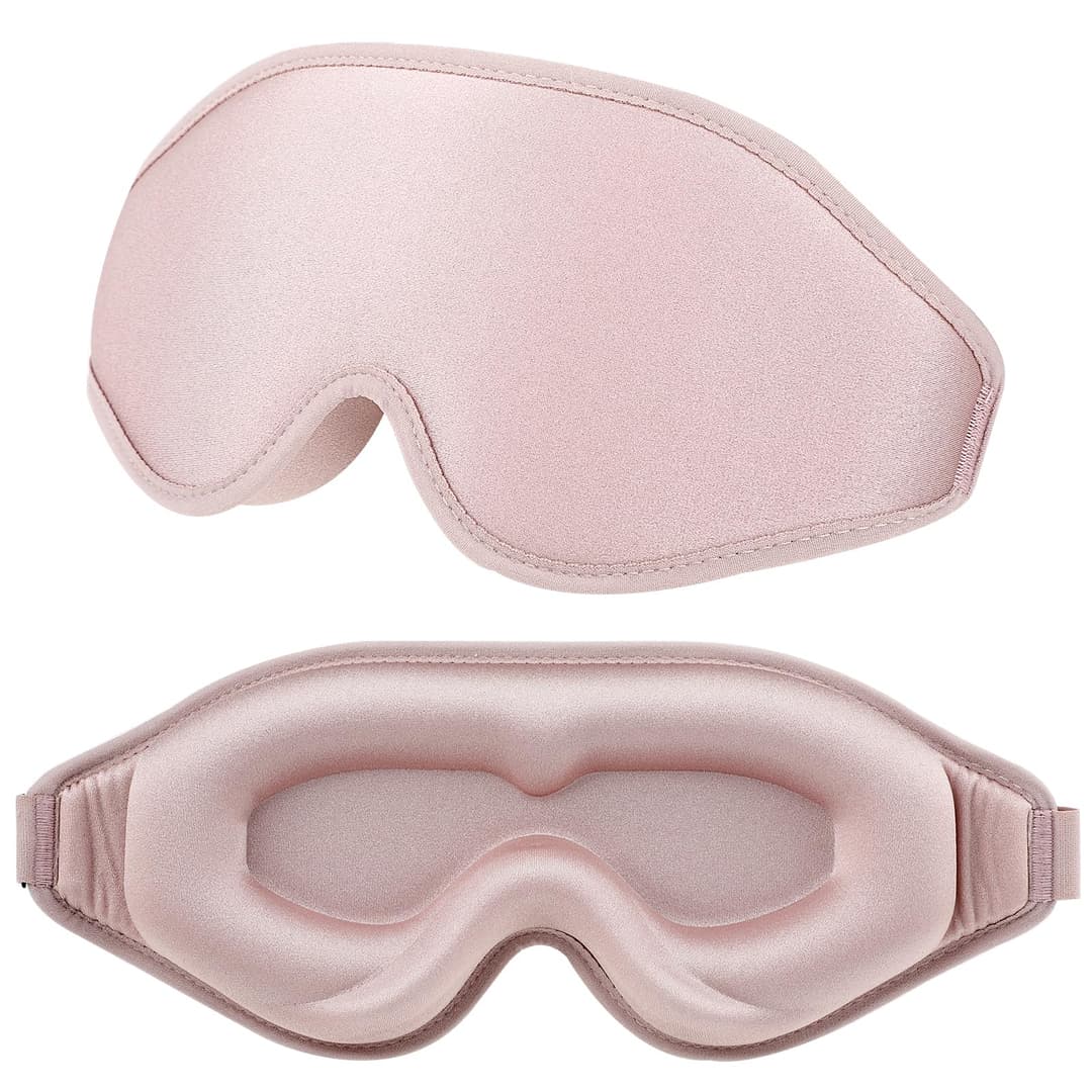WLLHYF Silk Sleep Mask, 3D Stereo Deep Sleep Eye Mask Com…