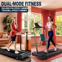 VOWVIT Tapis de Course 4en1 Tapis de Marche Inclinable | Walking Pad 12km/h Pente 7%,2.5HP,Tapis Roulant électrique Pliant,Compact et Portable - 2
