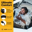 KORE Aviation P1 General Aviation Headset for Pilots | Mono, 24 db Passive Noise Reduction Rating, Noise Canceling Microphone, Acoustic Foam Ear Cups, AUX Port for MP3 Music Input with GA Dual Plugs - 3