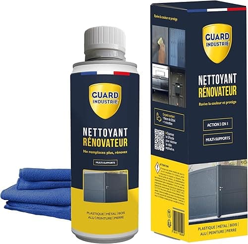Guard Industrie Renovator Cleaner - Colour Reviving Paint, Plastic, Metal - Stain Resistant 5 Years - 250 ml Treats 10 Doors and 2 Windows