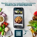 Princess Friteuse à Air Digitale 6,5 L avec Séparateur Amovible, 12 Programmes, Écran Tactile, Jusqu’à 60% d’Économie d’Énergie, Sans Huile, pour 1,5 kg Frites, Noire, 182061 - 9