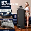 VOWVIT Tapis de Course 4en1 Tapis de Marche Inclinable | Walking Pad 12km/h Pente 7%,2.5HP,Tapis Roulant électrique Pliant,Compact et Portable - 8