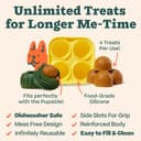 WOOF Pupsicle and Treat Tray - Long-Lasting Fillable Treat Toy and Silicone Molds for Dogs - Reusable, Dishwasher Safe - For Large Dogs 25-75 lbs - 6