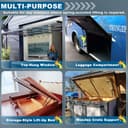 2Pcs 350MM 200N Universal Gas Struts with Ball Joint Heads Heavy Duty Gas Shock Absorber Springs for Cabinets Boat Cover Hatch Storage Box (Weight of suitable lid 36-50LB), 350MM-200N - 6