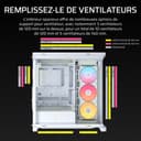 CORSAIR FRAME 4500X RS-R ARGB Panoramic Glass Mid-Tower PC Case – InfiniRail Mounting System, Fits Dual 360mm Radiators, GPU Anti-Sag, 3x RS120R Fans Included – White - 7