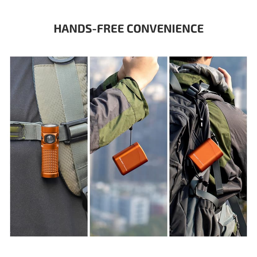 OLIGHT Baton 4 LED Small Torch Rechargeable up to 1300 Lumens, 170 m Light Range, Super Bright Mini Torch with 6 Modes, 30 Days Running Time, Strong Flashlight, IPX8 for Everyday Use, Orange - 8