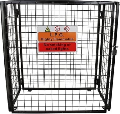 Gas Bottle Cage 920mm x 1100mm x 500mm Collapsible Black …