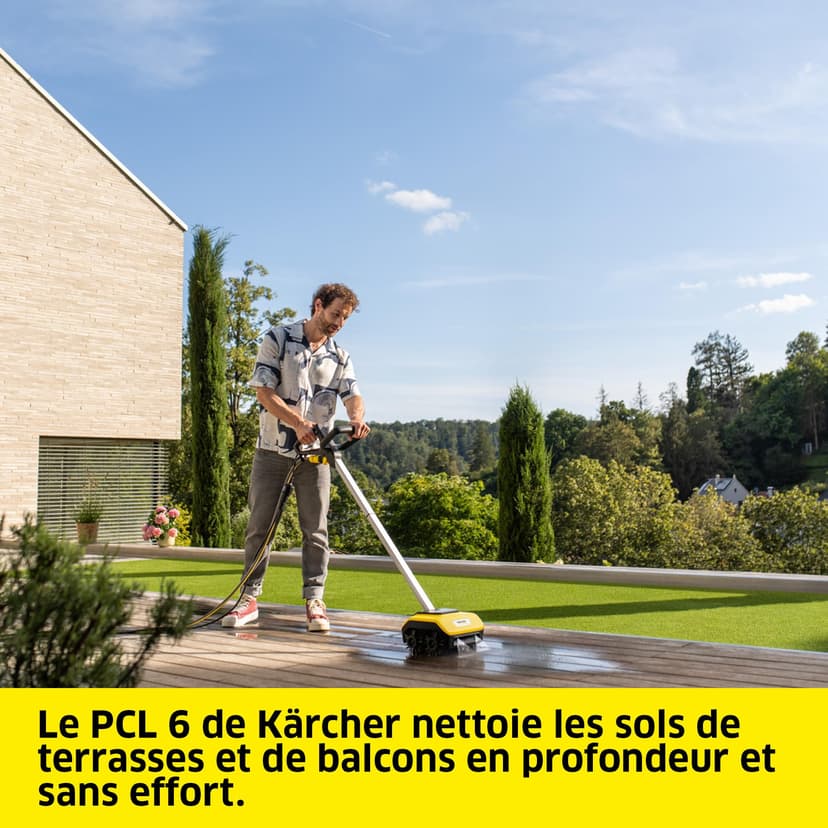 Kärcher Patio Cleaner PCL 6, Max. pressure 10 bar, Water flow max. 180 l/h, Working width 300 mm, Brush rotation: 600-800 rpm, For Wood, Composite Surfaces, Stone Slabs - 2
