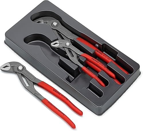 Knipex Jeu de pinces Cobra Jeu de pinces multiprises, 3 outils, 150 à 300 mm, autobloquante, set de pinces, multiprises, 00 20 09 V02