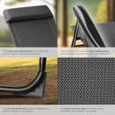 tectake® Set of 2 Folding Camping Chairs with Adjustable Backrest & Soft Head Cushion, Durable Camping Chair Set with Weather-Resistant Frame, Folding Chair Set for Travel, Garden, Patio - Anthracite - 4