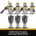 LEGO Star Wars 75431 327th Star Corps Clone Troopers Battle Pack - Collectible Toy incl. 4 Minifigures, 3 Battle Droid Figures & an AT-RT - Gift for 7+ Year Old Boys & Revenge of the Sith Fans - 6