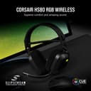 Corsair HS80 RGB Wireless Casque Gaming Premium avec Dolby Atmos Audio (Faible Latence, Microphone Omnidirectionnel, sans Fil Jusqu'à 18 Mètres, 20 Heures d'autonomie, Compatibilité PS5/PS4) Carbone - 3