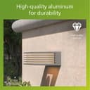 Philips Shades Outdoor Wall Light, IP44 Weather-resistant, Vertical Light, Durable, Aluminium, Light Grey, E27 Bulb Sold Separately - 8