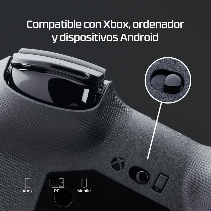 HyperX Clutch Tan - Manette gaming mini compacte noire avec câble pour Xbox Series X|S sous licence et fonctionnalité complète - 6