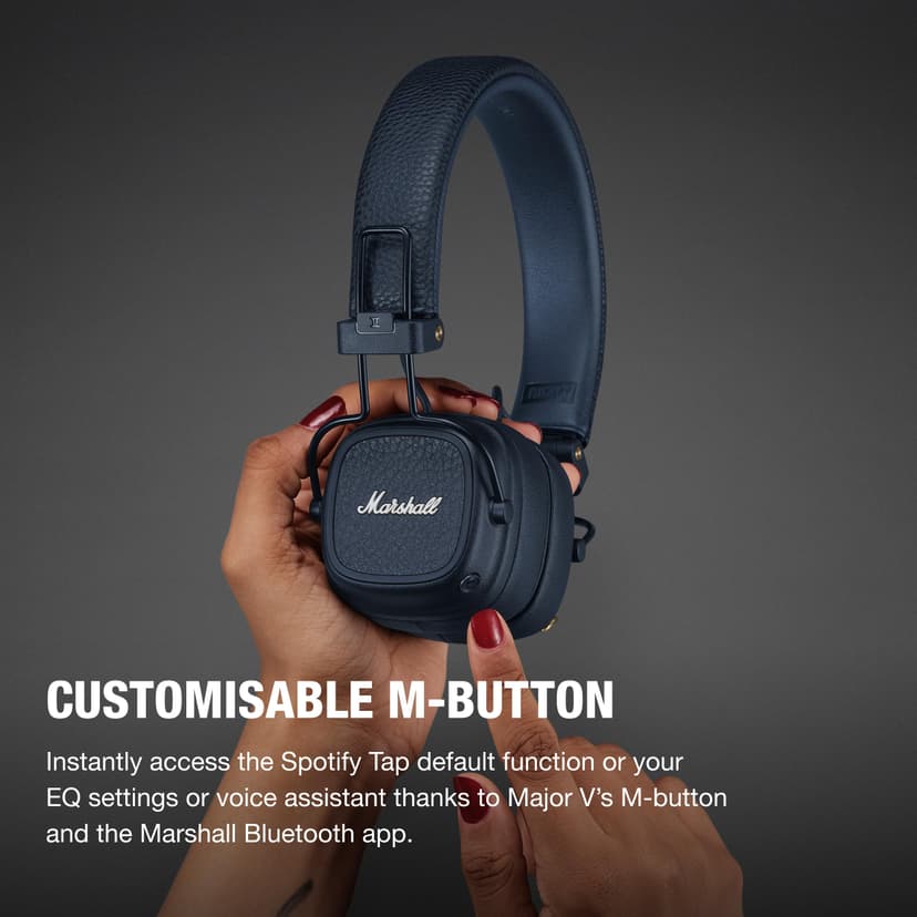 Marshall Major V On-Ear Wireless Bluetooth Headphones - Midnight Blue - 2