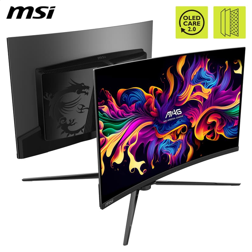 MSI MAG 321CUPDE QD-OLED Écran Gaming Incurvé, UHD 32", 1700R, 3840x2160 Quantum Dot OLED, 165Hz/0.03ms, 99% DCI-P3, DoubleE≤2, DisplayHDR True Black 400, DP 1.4a, HDMI 2 .1, USB - 3