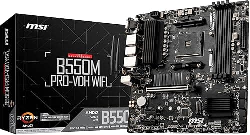 MSI B550M PRO-VDH WiFi ProSeries Motherboard (AMD AM4, DD…