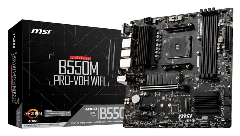 MSI B550M PRO-VDH WiFi ProSeries Motherboard (AMD AM4, DD… - 1