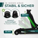 Hydraulische autokrik 2,5T - TÜV gecertificeerd - 85-380mm hefhoogte - incl. 2 rubberen pads - manoeuvreerkrik perfect voor de thuiswerkplaats - 7