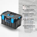 Högert Technik - HT7G501 Tool Box on Wheels, Load Capacity up to 50 kg, Practical and Spacious, Resistant to Damage, Dustproof, Robust ABS Clasps, Modular Construction - 3