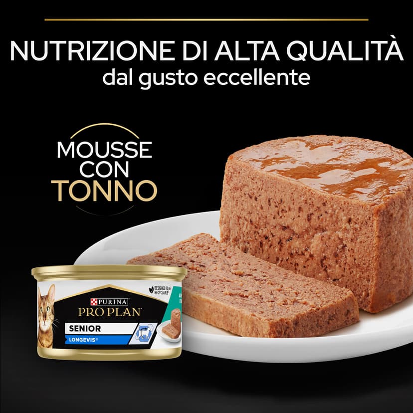 Nestle ProPlan Adult 7 + Tuna Foam / Meal Box for Senior Cats 85 g - Pack of 24 - 6