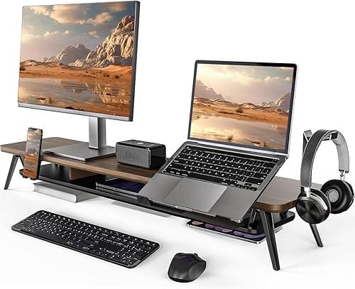 Fenge Monitor Stand Riser for 2 Monitors 108CM Large Comp…