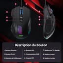 acer Wired Gaming Mouse, 12800 DPI Mouse Gaming RGB, 1000Hz Polling Rate, 8 Programmable Button, 12 Backlights, High Precision, Rapid Fire, Ergonomic Computer Mouse with Driver for Laptop, PC, Mac - 4
