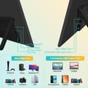 Tpsmtdis Écran Portable 18,5 Pouces, Moniteur de Jeu pour Ordinateur avec 120Hz, de Voyage,300 Nits Plug & Play, avec Double Haut - Parleurs. Écran Externe pour PC, Tablette, Mac, Xbox, PS3/4/5 - 3