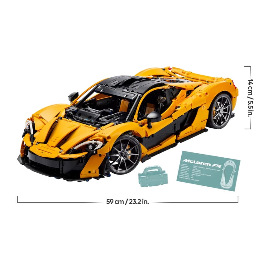 LEGO Technic McLaren P1 Hypercar Building Set, Scale Model Car Kit for Adults to Build, Collectible Vehicle with V8 Piston Engine and 7-Speed Gearbox, Gift for Men, Women, Him or Her 42172 - 7