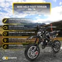 Actionbikes Motors Mini Delta 49 CC Moto-Cross pour Enfants | Freins à Disque - Filtre à air Sport - Échappement Sport - Pneus à air - Pocket Bike - Moto - Motocross - Dirt Bike - Dirtbike (Noir) - 2