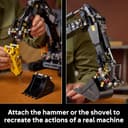 LEGO Technic Volvo EC500 Hybrid Excavator - Motorised Construction Vehicle Model Kit for Adults - incl. a Movable Boom Arm & Tracks plus Hammer & Shovel Tools - Gift Idea - 42215 - 5