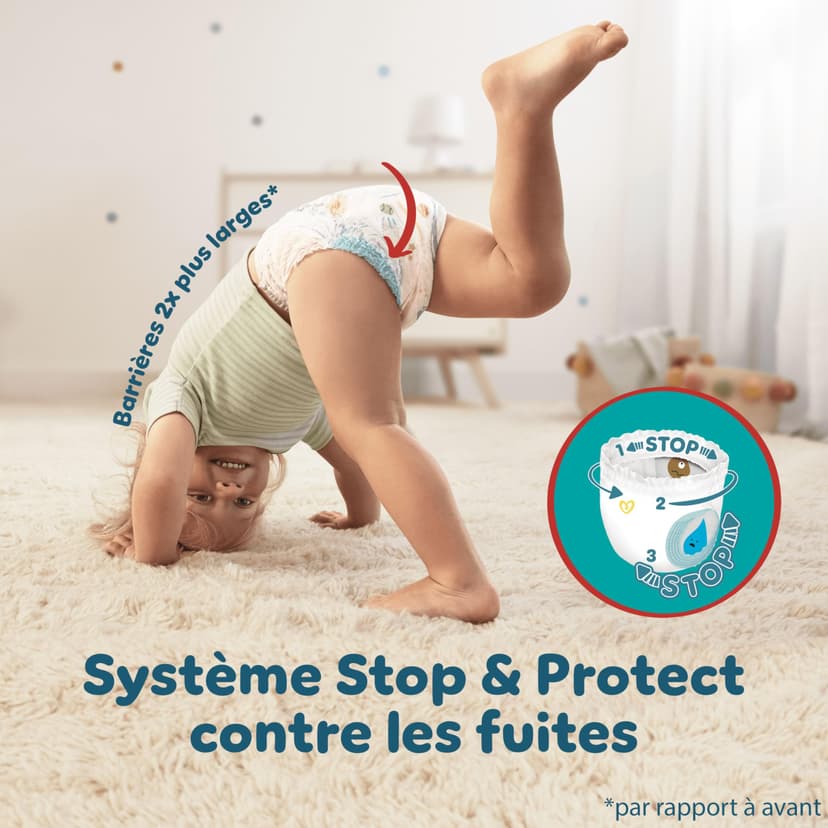 Pampers Baby-Dry Pants, Taille 5, 160 Couches-Culottes, 12-17kg, Maintien 360° Contre Les Fuites Avec Une Poche Stop & Protect Pour Une Nuit Jusqu'à 100% Sans Fuites, Pack 1 Mois - 3