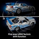 LEGO Technic 2 Fast 2 Furious Nissan Skyline GT-R (R34) Car Model Kit for Adults - incl. a Drift Function, Steering, Suspension & a 6-Cylinder Engine - Collectible Gift for Fans - 42210 - 3